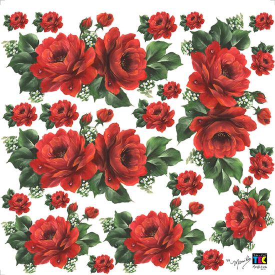 Adesivo Decorativo Rosas Vermelhas TDM 05 Toke e Crie by Mamiko PalacioDaArte Artesanato Nordeste Brasil ~ Adesivo Decorativo Rosas Vermelhas TDM 05 Toke e Crie by Mamiko PalacioDaArte