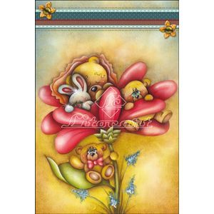 Papel para Arte Francesa Litoarte AFQ-431 Girassol I 21x21cm - eCasaDecor