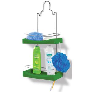 Porta-Shampoo-Duplo-Cromo-Colors-Aco-e-Plastico-Verde-349-3---Niquelart