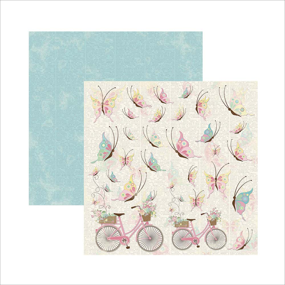 Papel Scrapbook Dupla Face Primavera Marshmallow Recortes Sdf566