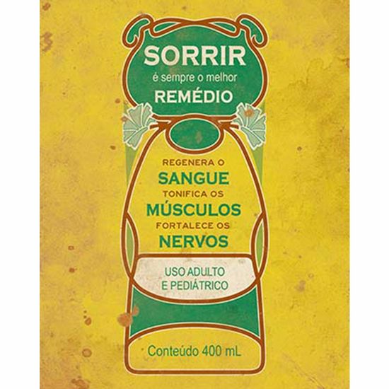 Placa Decorativa Litoarte Dhpm 278 24x19cm Sorrir E Sempre O