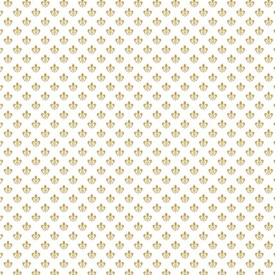 Papel Scrapbook Hot Stamping Litoarte Sh30 052 30x30cm Flor De Lis Dourado Fundo Branco Ecasadecor