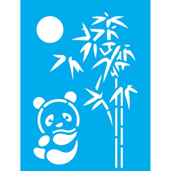 Stencil-Litocart-20x15-LSM-181-Urso-Panda-e-Bambu