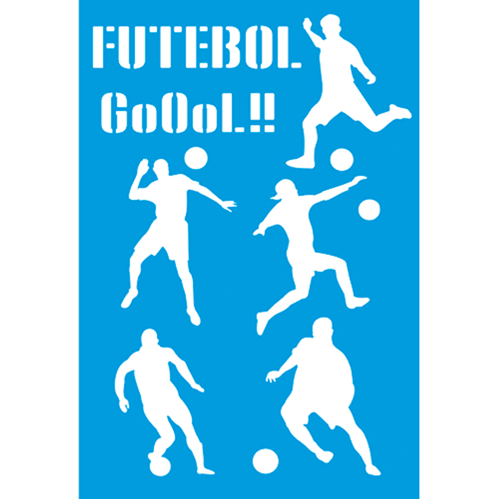 Stencil Litocart 30x20 LSS-081 Futebol Jogador - eCasaDecor
