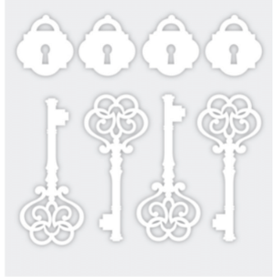 Aplique-Charme-Decore-Crafts-10x15cm-2101-45-Chaves-e-Cadeados-Branco