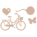 Aplique-MDF-Charme-Decore-Crafts-11x15cm-0064-Bike