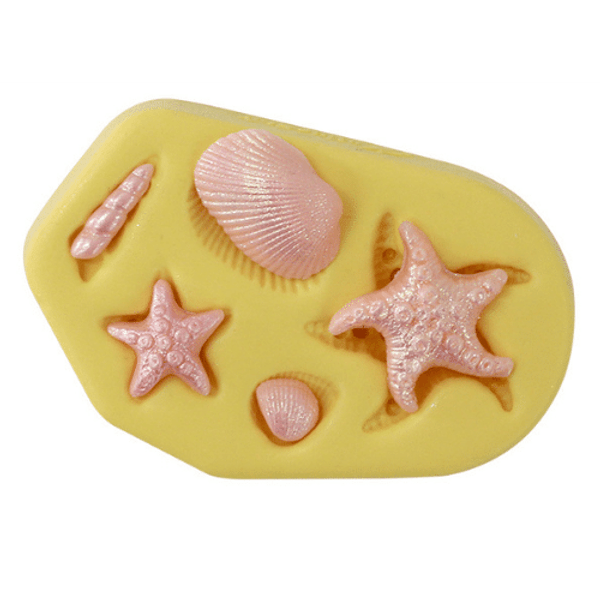 Jogo Cortadores de Pasta Americana e Biscuit Blue Star Animais Marinhos