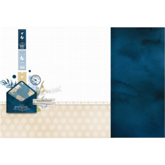 Papel-Scrapbook-Decore-Crafts-305x315cm-0145-Carta-Viagem