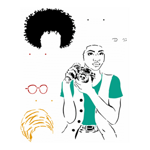 Stencil-OPA-Simples-20x25-OPA2956-Afro-Mulhe
