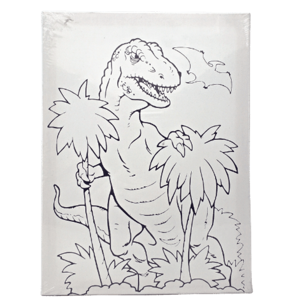 Tela-para-Pintura-Riscada-30x40cm-Dinossauro-Art---Hobby
